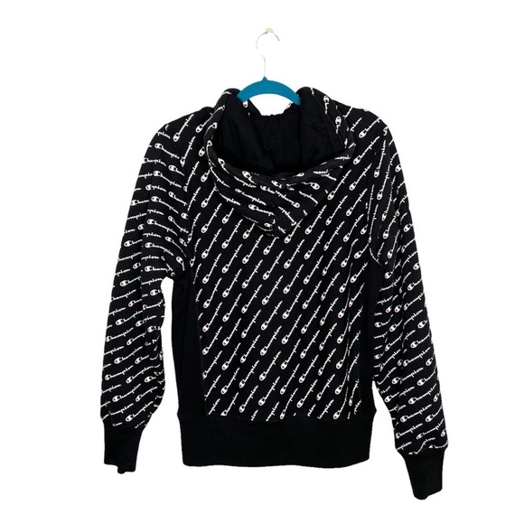 Champion Reverse Weave Diagonal All Over Print Hooded Sweatshirt - Picture 10 of 15